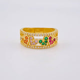 Anillo Carril Corazón 4.35 g / T5 3/4 Oro Amarillo 18K