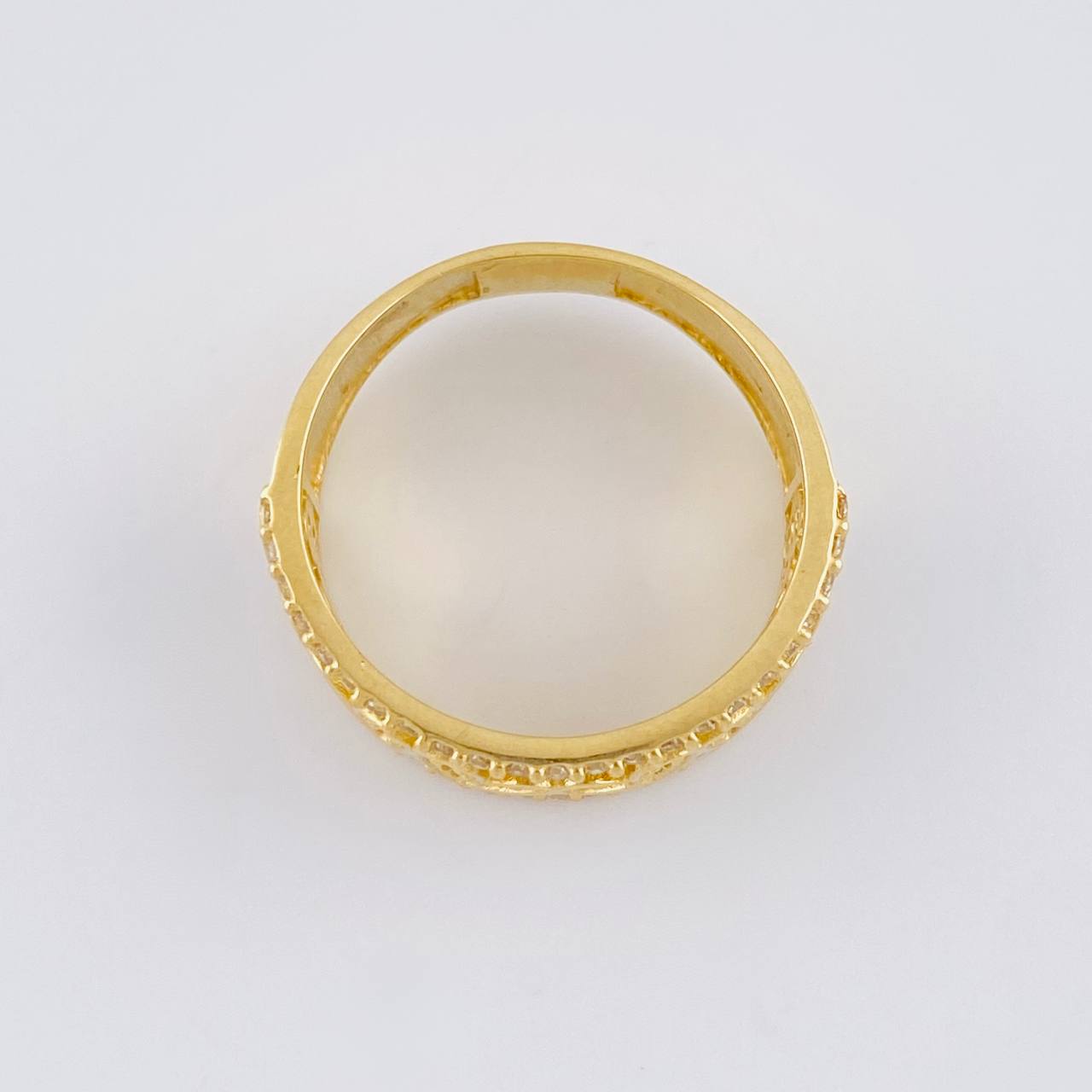 Anillo Carril Corazón 4.35 g / T5 3/4 Oro Amarillo 18K