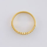 Double Line Crown Ring 3.85 g / T7 3/4 18K Yellow Gold
