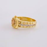 Anillo Correa corona 4.25g / T5 1/2 Dos Oros Amarillo Rosa 18K
