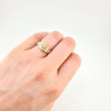 Anillo Correa Corona 4.15 g / T5 1/2 Dos Oro Amarillo Rosa 18K
