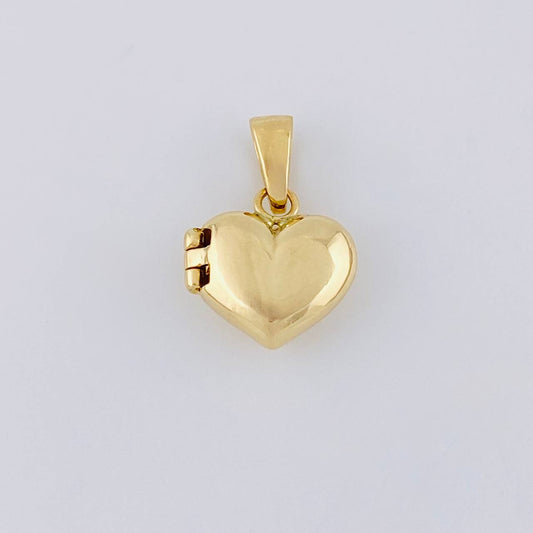 Dije Relicario Corazón 2.85 g / 3/4 in Oro Amarillo 18K