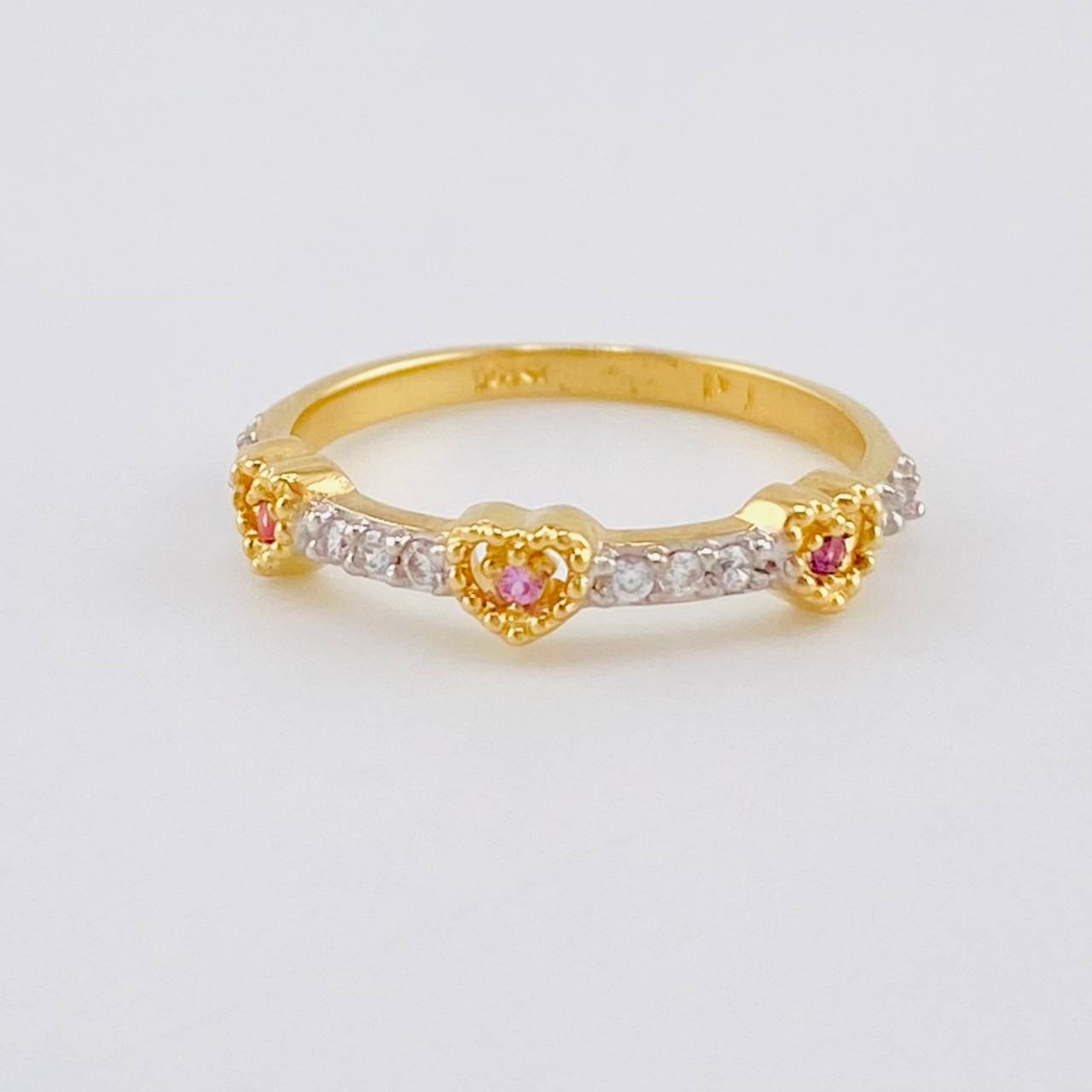 Anillo Corona De Corazones 1.85 g / T5 3/4 Oro Amarillo 18K