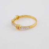 Anillo Corona De Corazones 1.85 g / T5 3/4 Oro Amarillo 18K