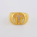 Christ Cross Ring 6.25 g / T11 Two-Tone Yellow Rose Gold 18K