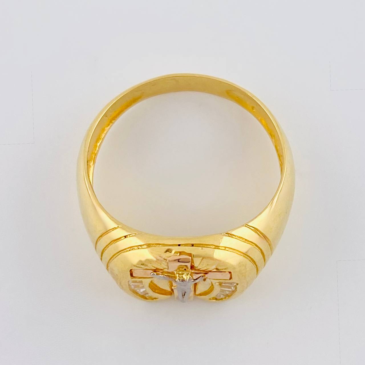 Christ Cross Ring 6.25 g / T11 Two-Tone Yellow Rose Gold 18K