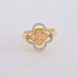 Anillo Trébol Móvil 3.8 g / T7 3/4 Tres Oros 18K