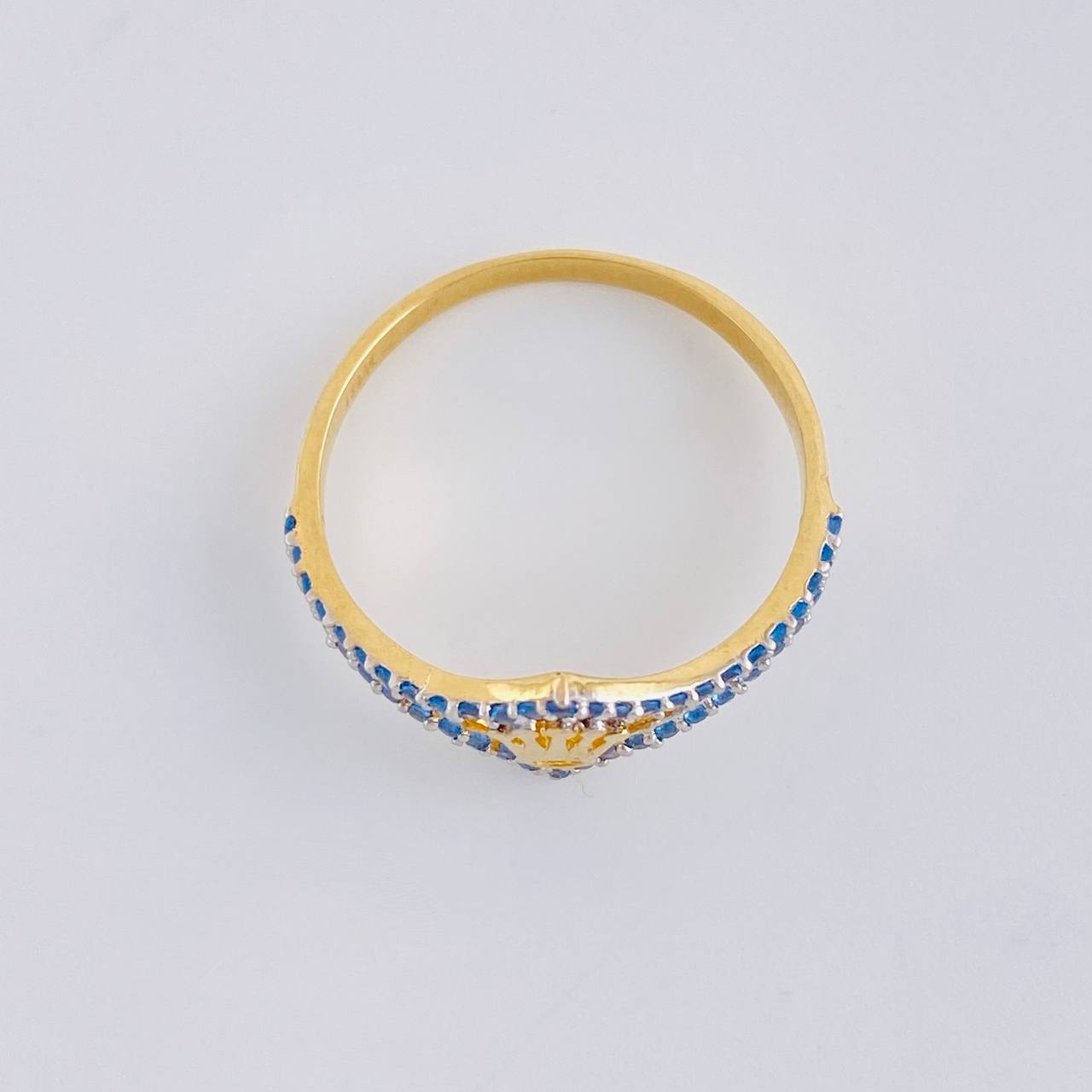 Anillo Corona Rombo 1.9 g / T7 3/4 Oro Amarillo 18K