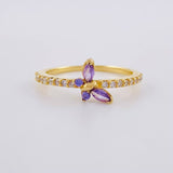 Churumbela Butterfly Ring 1.9 g / T6 3/4 18K Yellow Gold