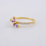 Churumbela Butterfly Ring 1.9 g / T6 3/4 18K Yellow Gold