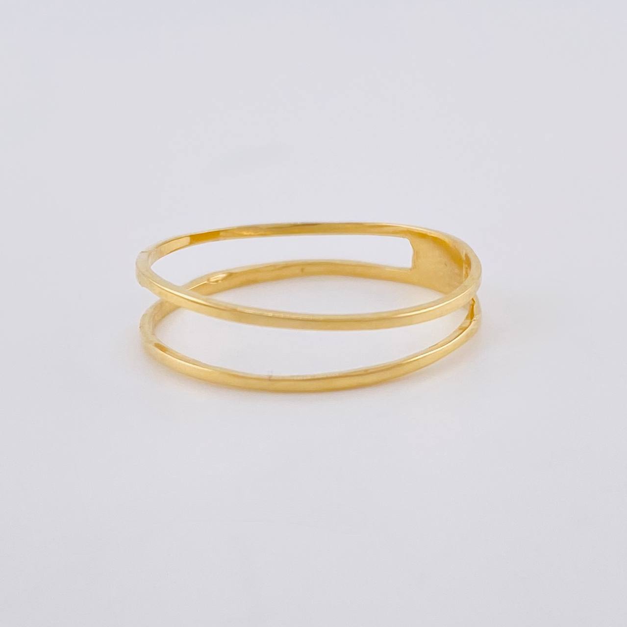 Anillo Doble Linea 1.15 g / T6 1/2 Oro Amarillo 18K