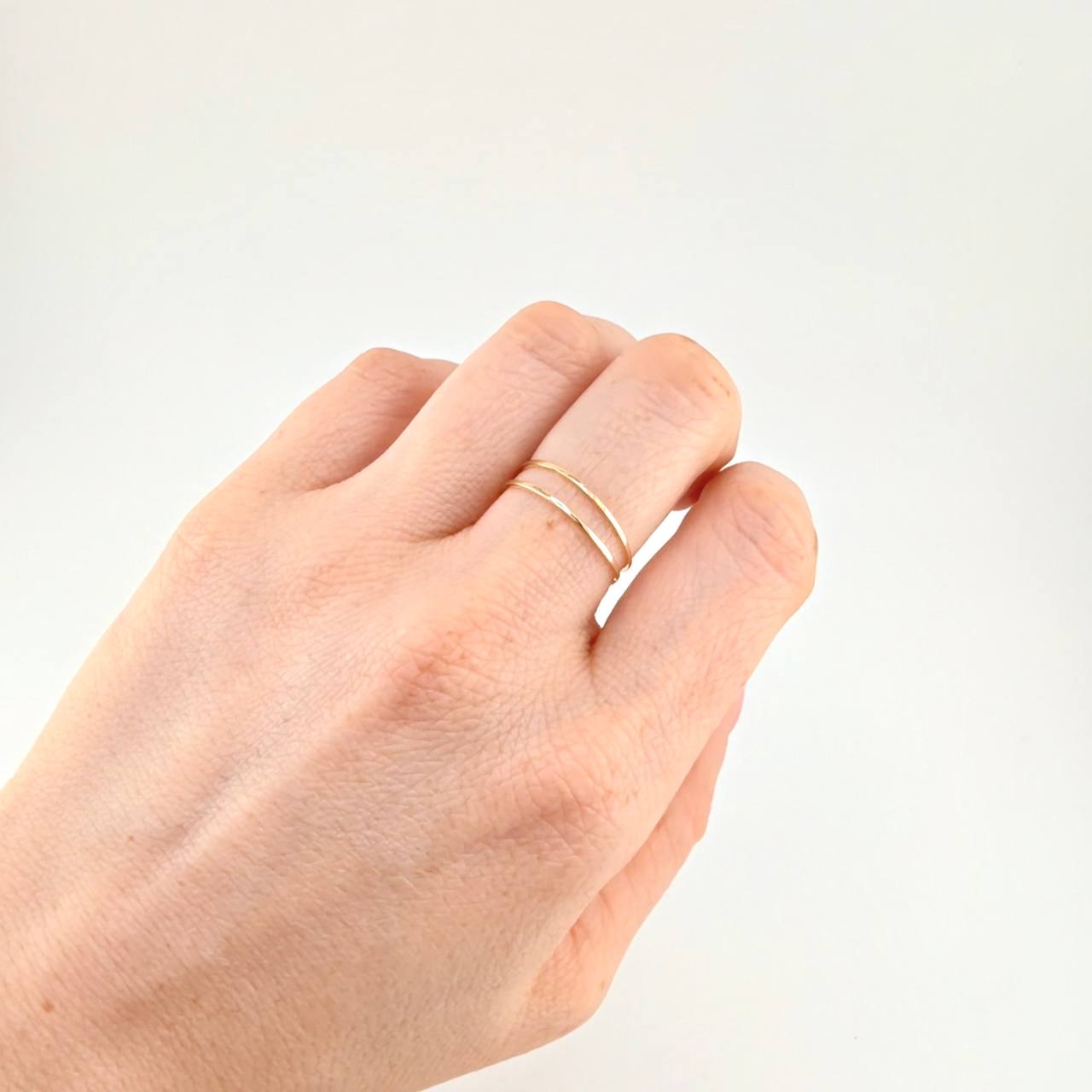 Anillo Doble Linea 1.15 g / T6 1/2 Oro Amarillo 18K