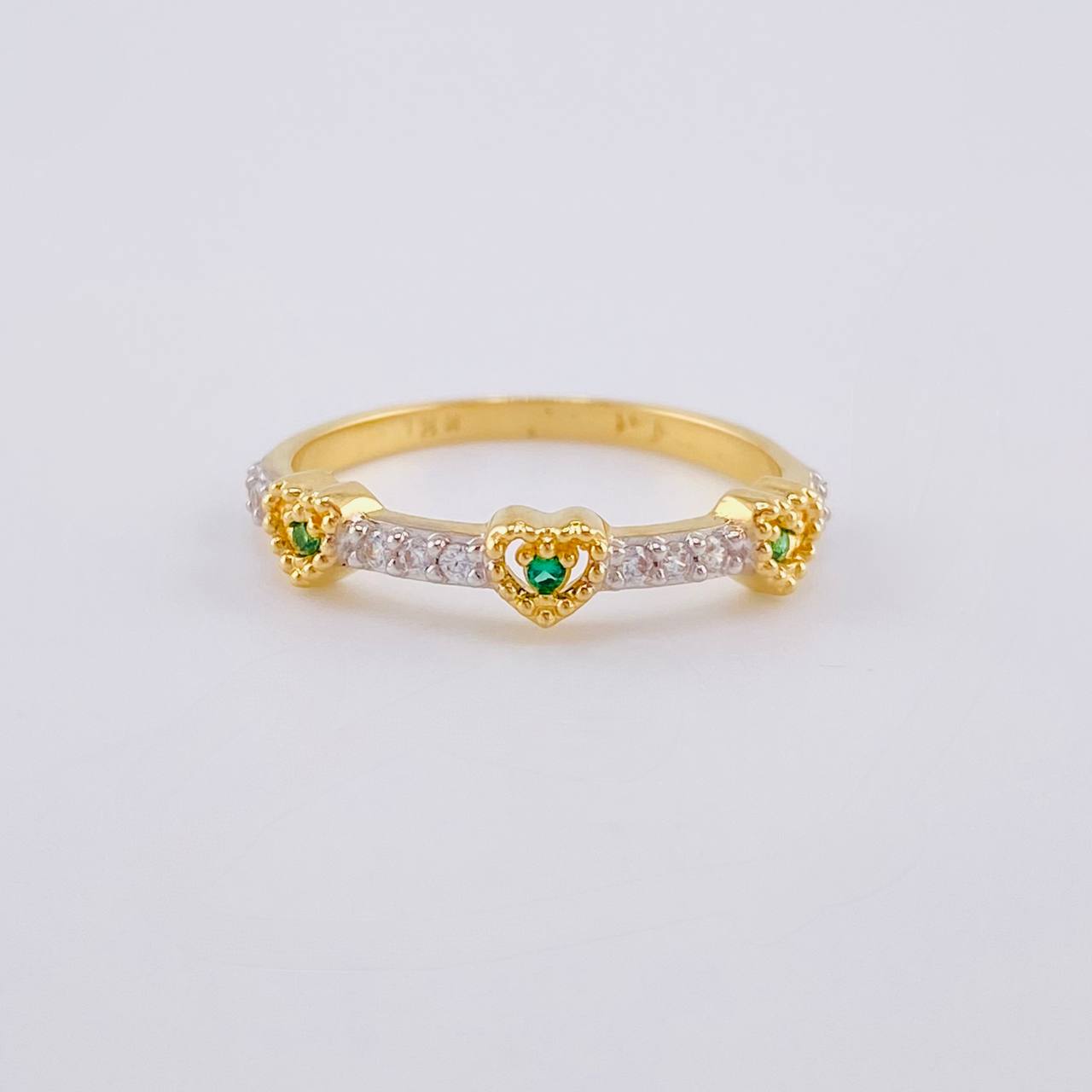 Anillo Corona De Corazones 1.9 g / T6 1/2 Oro Amarillo 18K