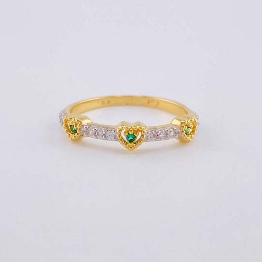 Anillo Corona De Corazones 1.9 g / T6 1/2 Oro Amarillo 18K