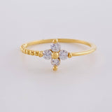 Anillo Flor Burbujas 1.25 g / T6 1/2 Oro Amarillo 18K