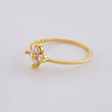 Anillo Flor Burbujas 1.25 g / T5 1/2 Oro Amarillo 18K
