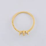 Anillo Flor Burbujas 1.25 g / T6 1/2 Oro Amarillo 18K