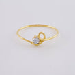 Cursive Spark Ring 0.85 g / T7 3/4 Yellow Gold 18K
