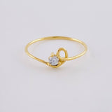 Cursive Spark Ring 0.85 g / T7 3/4 Yellow Gold 18K