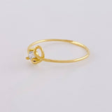 Cursive Spark Ring 0.85 g / T7 3/4 Yellow Gold 18K