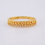 Anillo Carril Cubano 1.95 g / T6 3/4 Oro Amarillo 18K