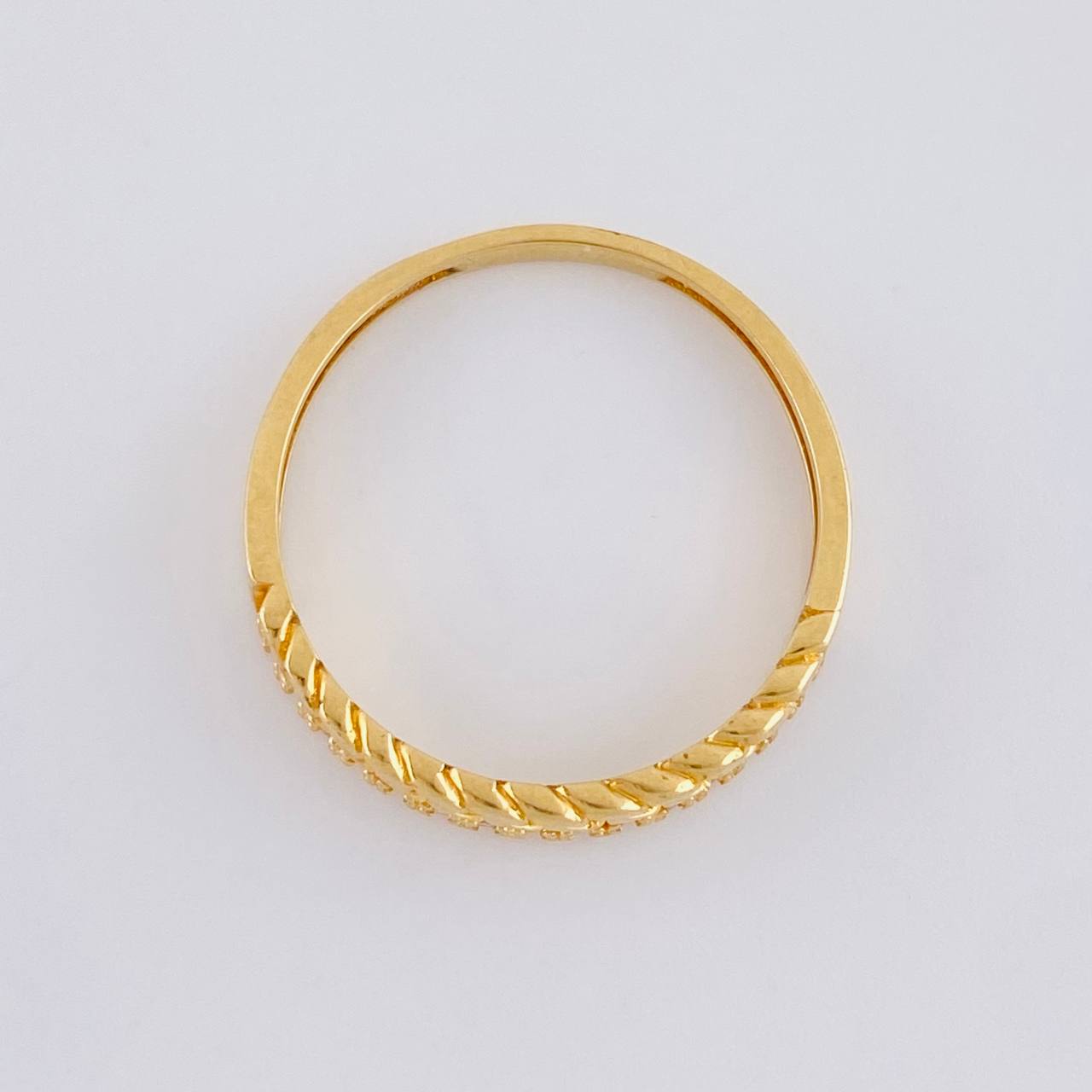 Anillo Carril Cubano 1.95 g / T6 3/4 Oro Amarillo 18K