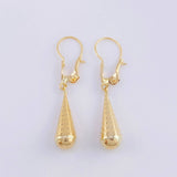 Candongas Lagrima 0.85 g / 1 1/4 in Oro Amarillo 18K