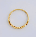 Anillo Linea De Ojos Con Chispa 1.4 g / T7 3/4 Oro Amarillo 18K