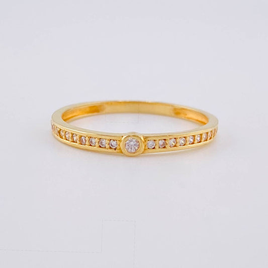 Anillo Medio Carril Grueso 1.45 g / T7 1/2 Oro Amarillo 18K