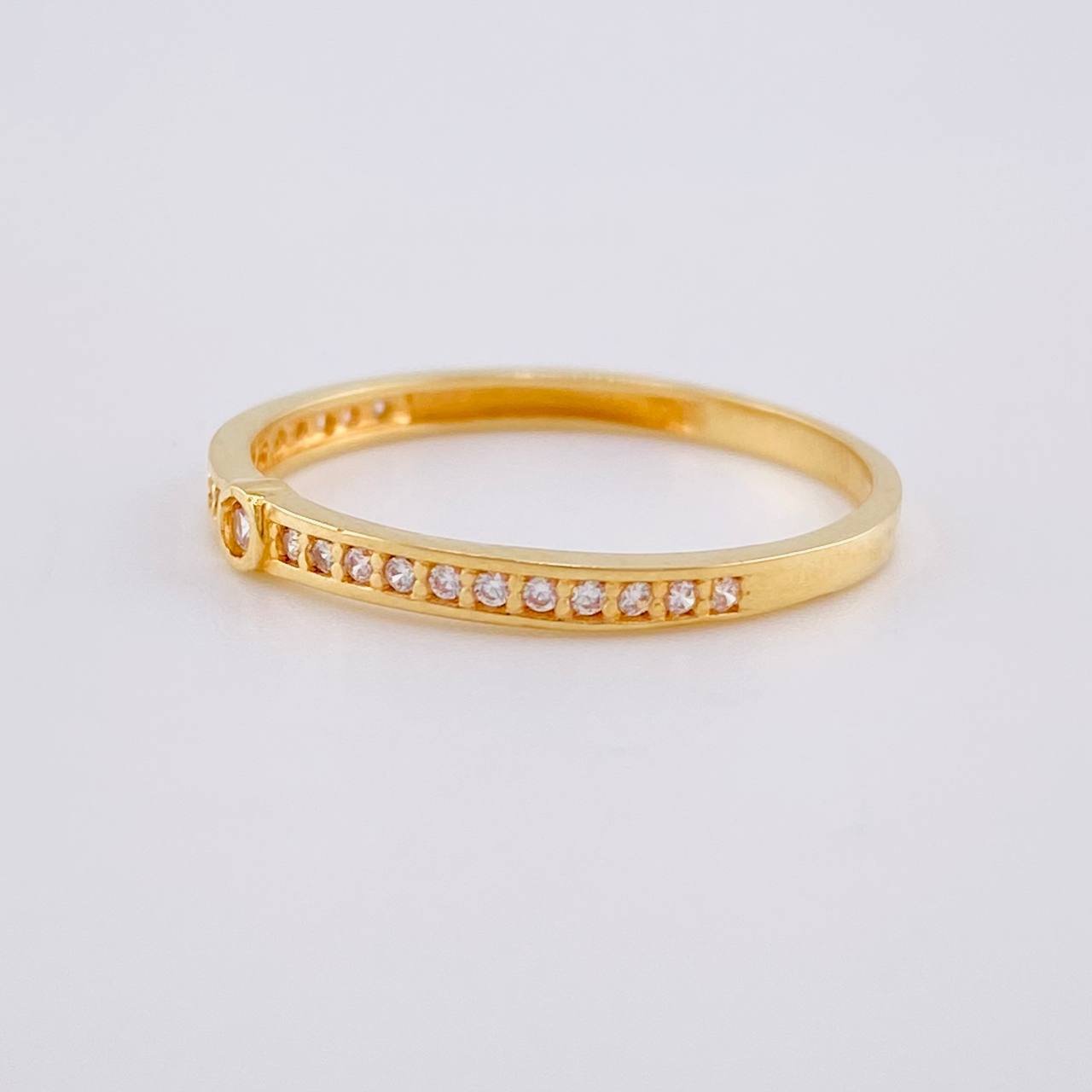 Anillo Medio Carril Grueso 1.45 g / T7 1/2 Oro Amarillo 18K
