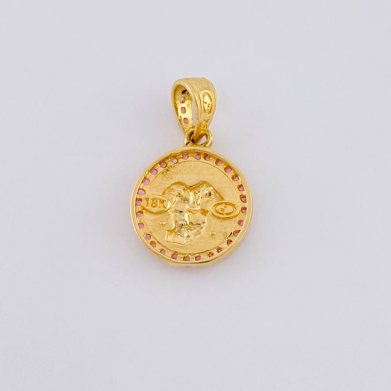 Dije Medalla San Miguel 1.95 g / 3/4 in Oro Amarillo 18K