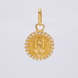 Dije Medalla San Benito 1.9 g / 3/4 in Oro Amarillo 18K