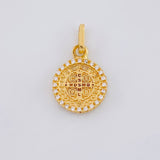 Dije Medalla San Benito 1.9 g / 3/4 in Oro Amarillo 18K