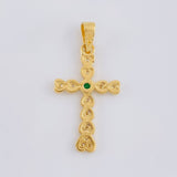 Dije Cruz Corazón 1.7 g / 1 1/4 in Oro Amarillo 18K