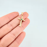 Dije Cruz Corazón 1.7 g / 1 1/4 in Oro Amarillo 18K