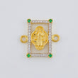 Herraje Marco San Benito 2.1 g / 3/4 in Dos Oros Amarillo Blanco 18K