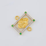 Herraje Marco San Benito 2.1 g / 3/4 in Dos Oros Amarillo Blanco 18K