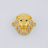Charm Lion Face 4.7 g / 1 in Two Golds Yellow White 18K