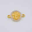 Charm Medal Saint Michael 1.55 g / 3/4 in Two Golds Yellow White 18K