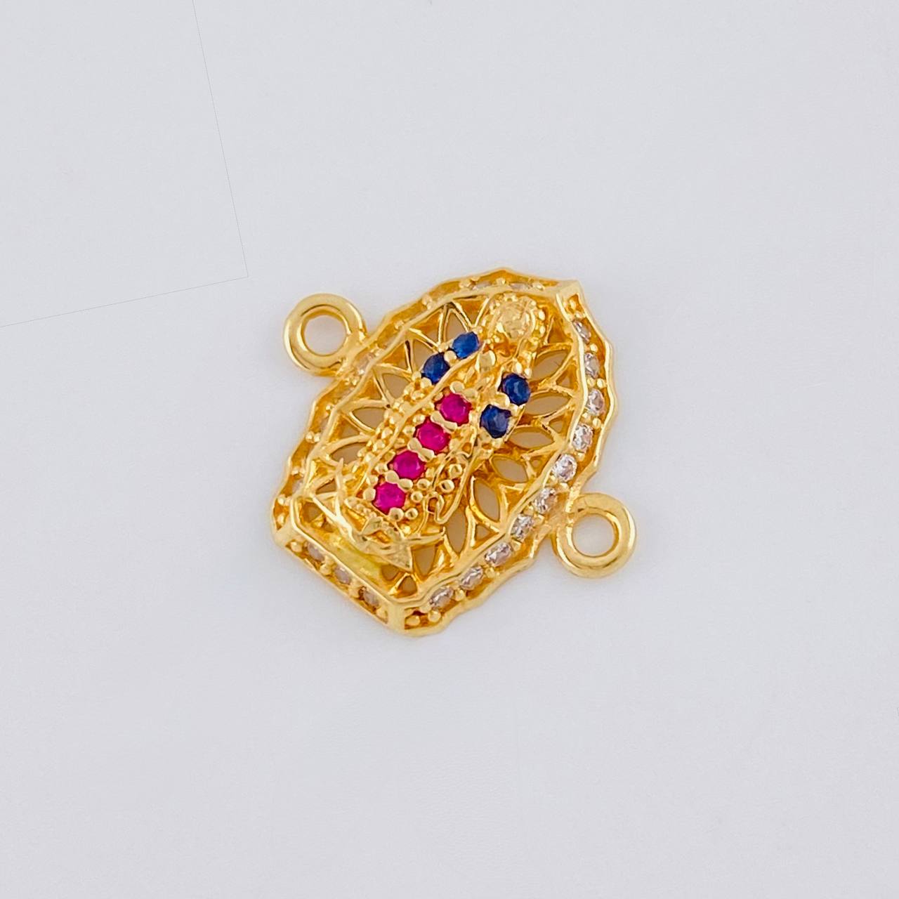 Herraje Virgen De Guadalupe 1.15 g / 1/2 in Oro Amarillo 18K