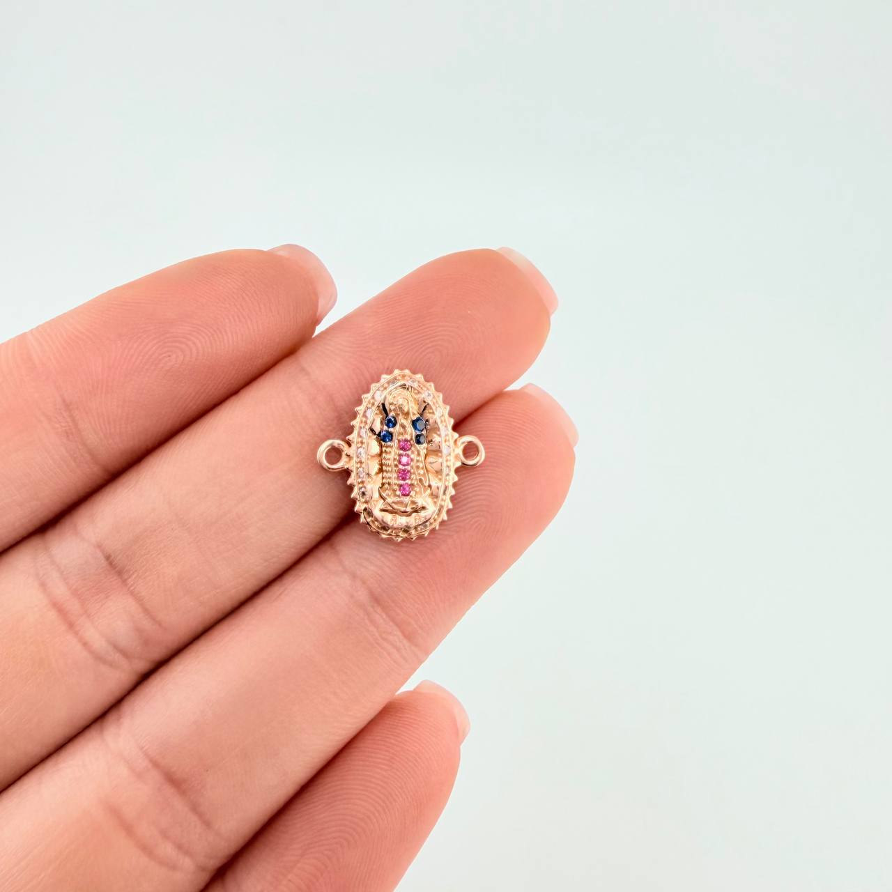 Herraje Virgen De Guadalupe 1.15 g / 1/2 in Oro Rosa 18K