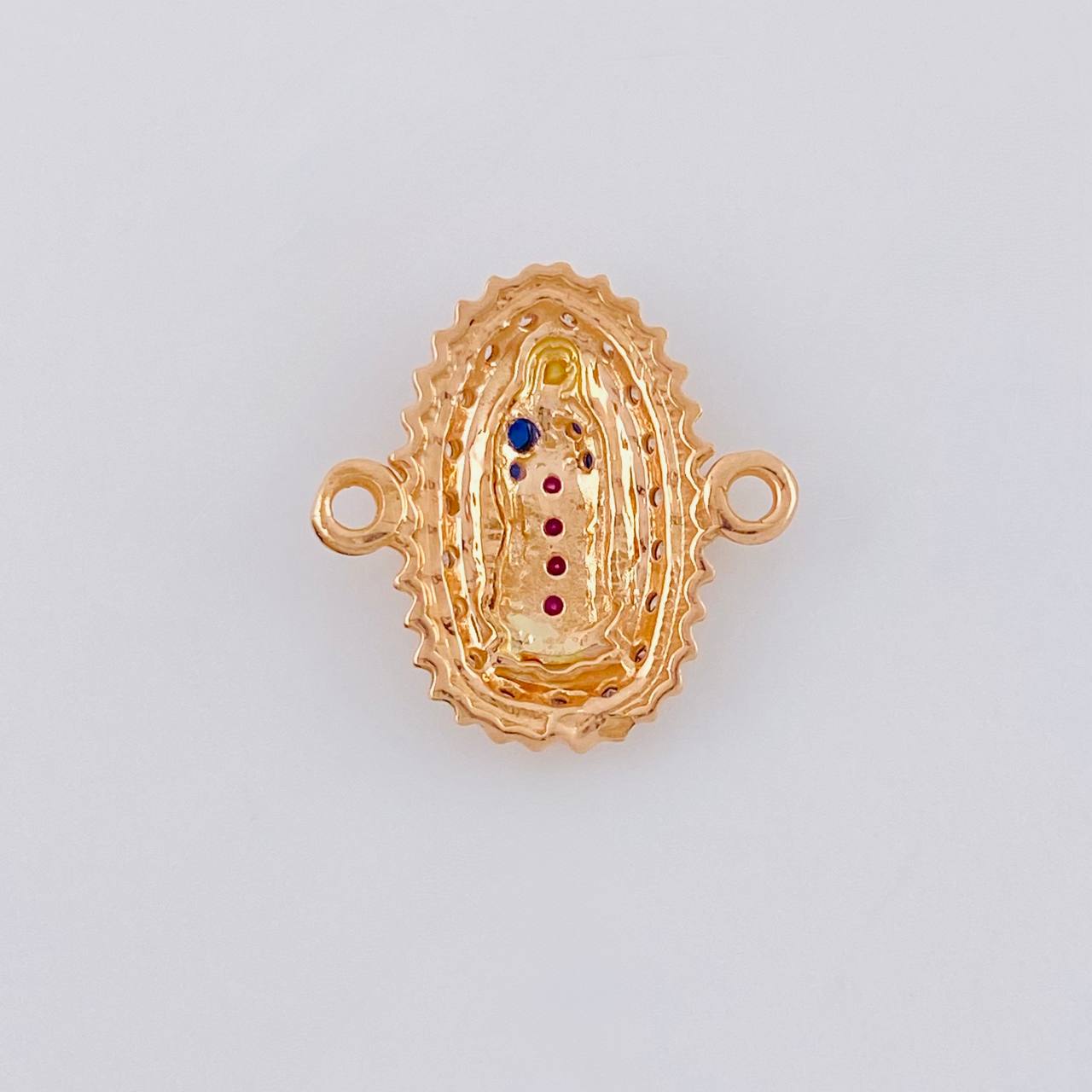 Herraje Virgen De Guadalupe 1.15 g / 1/2 in Oro Rosa 18K