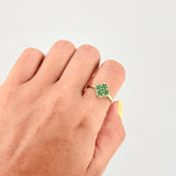 Anillo Trebol 3.1 g / T8 1/4 Oro Amarillo 18K