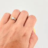 Solitaire Ring with Side Rhombuses 1.95 g / T5 3/4 Yellow Gold 18K