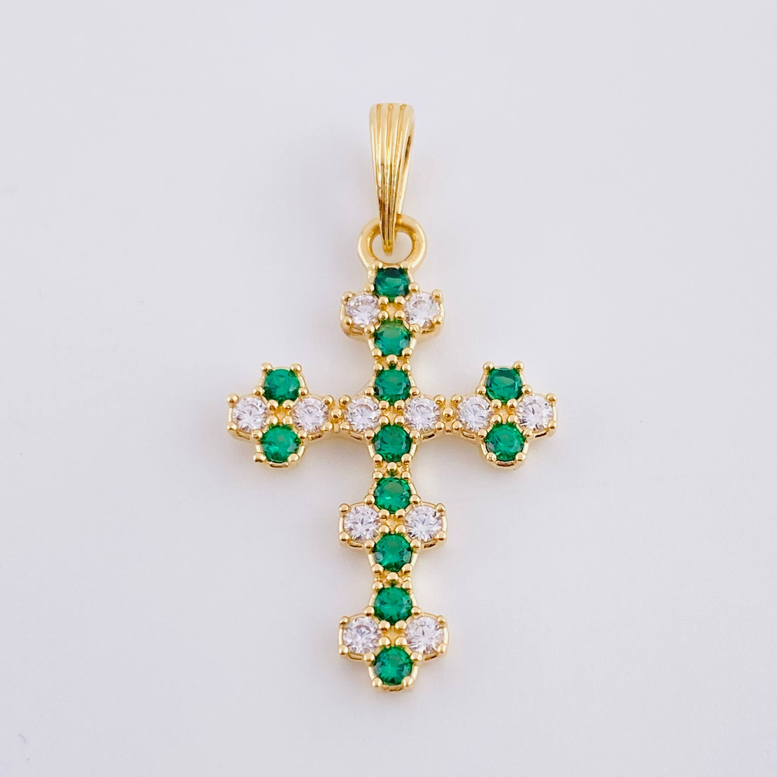 Florentine Cross Pendant 1.75 g / 3/4 in 18K Yellow Gold
