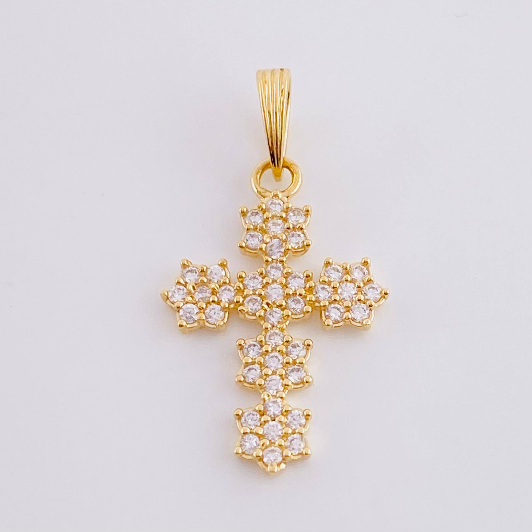 Florentine Cross Pendant 1 g / 3/4 in Yellow Gold 18K