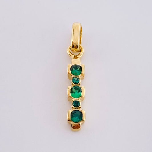 Pendant Three Beads 1.5 g / 1 in Yellow Gold 18K