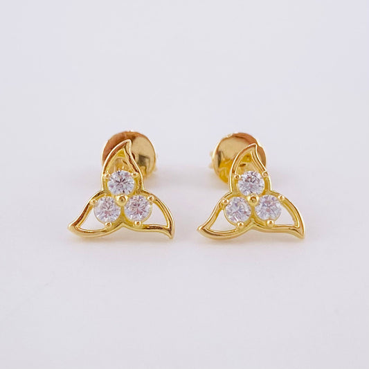 Topos Flor Trillium 1.6 g / in / 8.2 mm Oro Amarillo 18K