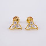Topos Flor Trillium 1.6 g / in / 8.2 mm Oro Amarillo 18K