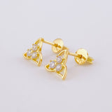 Topos Flor Trillium 1.6 g / in / 8.2 mm Oro Amarillo 18K